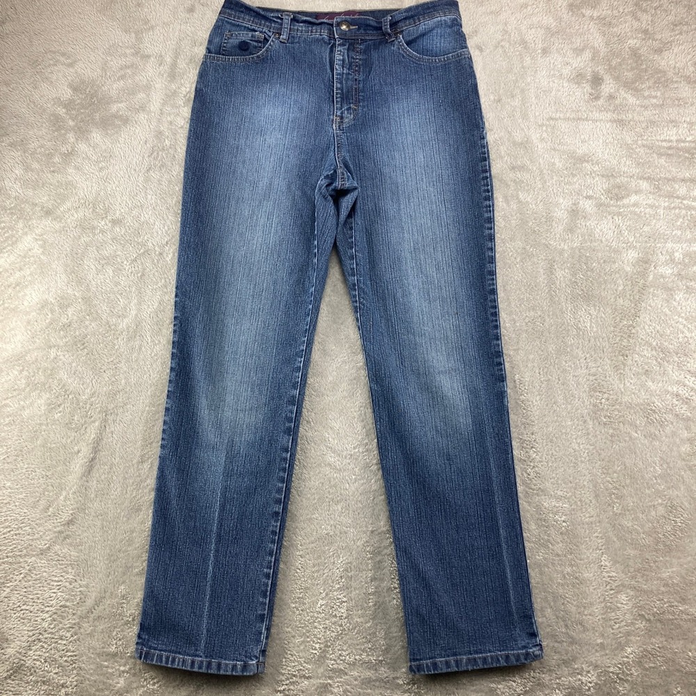 Gloria Vanderbilt Amanda High Rise Straight Leg Jeans Womens Size 10 Average